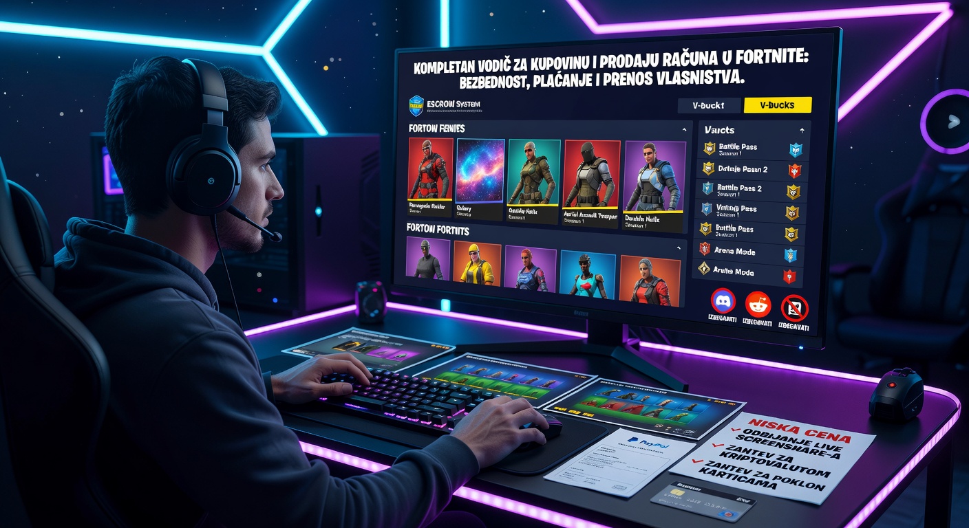Kompletan vodič za kupovinu i prodaju računa u Fortnite: Bezbednost, plaćanje i prenos vlasništva